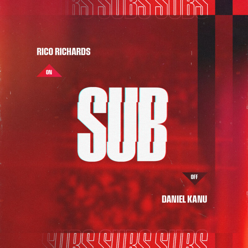 Image for the Tweet beginning: Kanu makes way as Richards