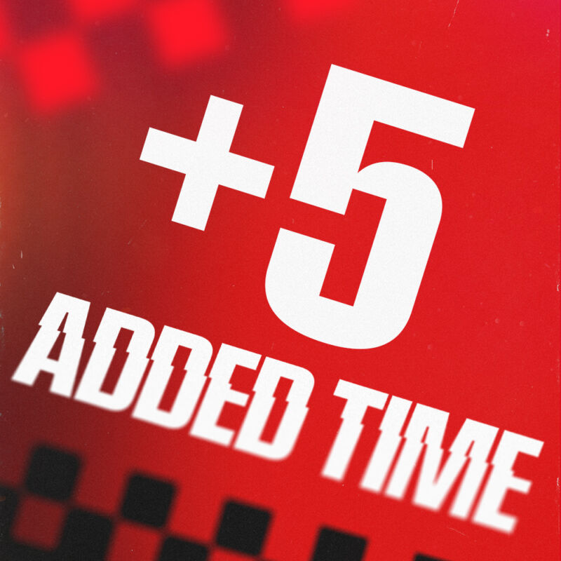 Image for the Tweet beginning: +5 minutes of added time...

🔵⚪️